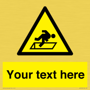 Custom Warning Hatch Sign